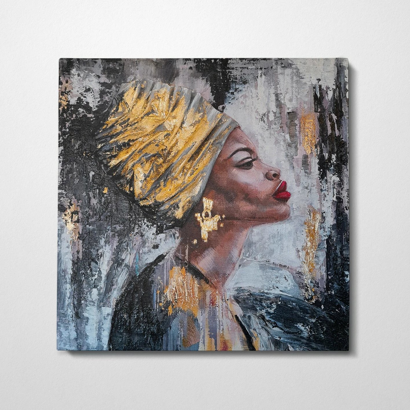 Pikturë dekorative me vaj, Wallity, OPL340522 - 100100, shumëngjyrëshe, 100x100cm