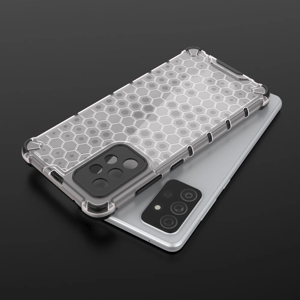 Mbështjellës Hurtel Honeycomb Case për Samsung Galaxy A72 4G, transparent