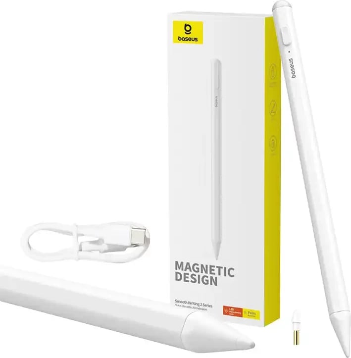 Stylus Baseus Stylus Lite Smooth Writing 2 me LED, për iPad, i bardhë