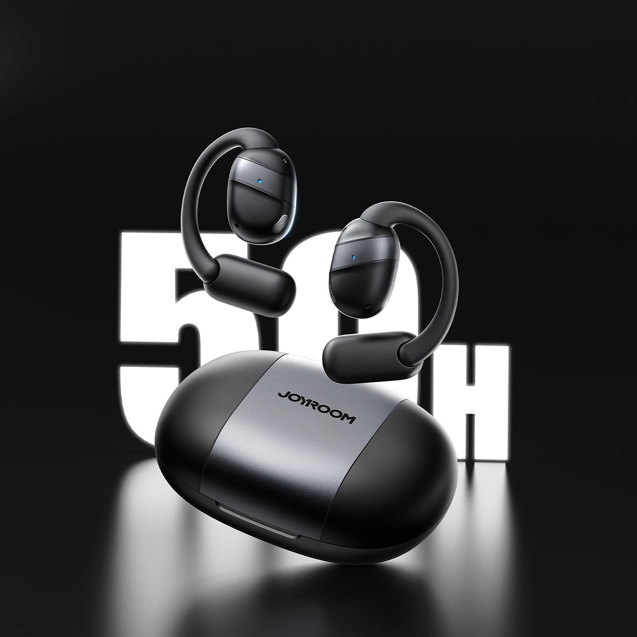 Kufje TWS open-ear Joyroom JR-OE4 Bluetooth 5.4, AAC/SBC, drajver 16mm, IPX4, USB-C, 12.5h/50h, të zeza