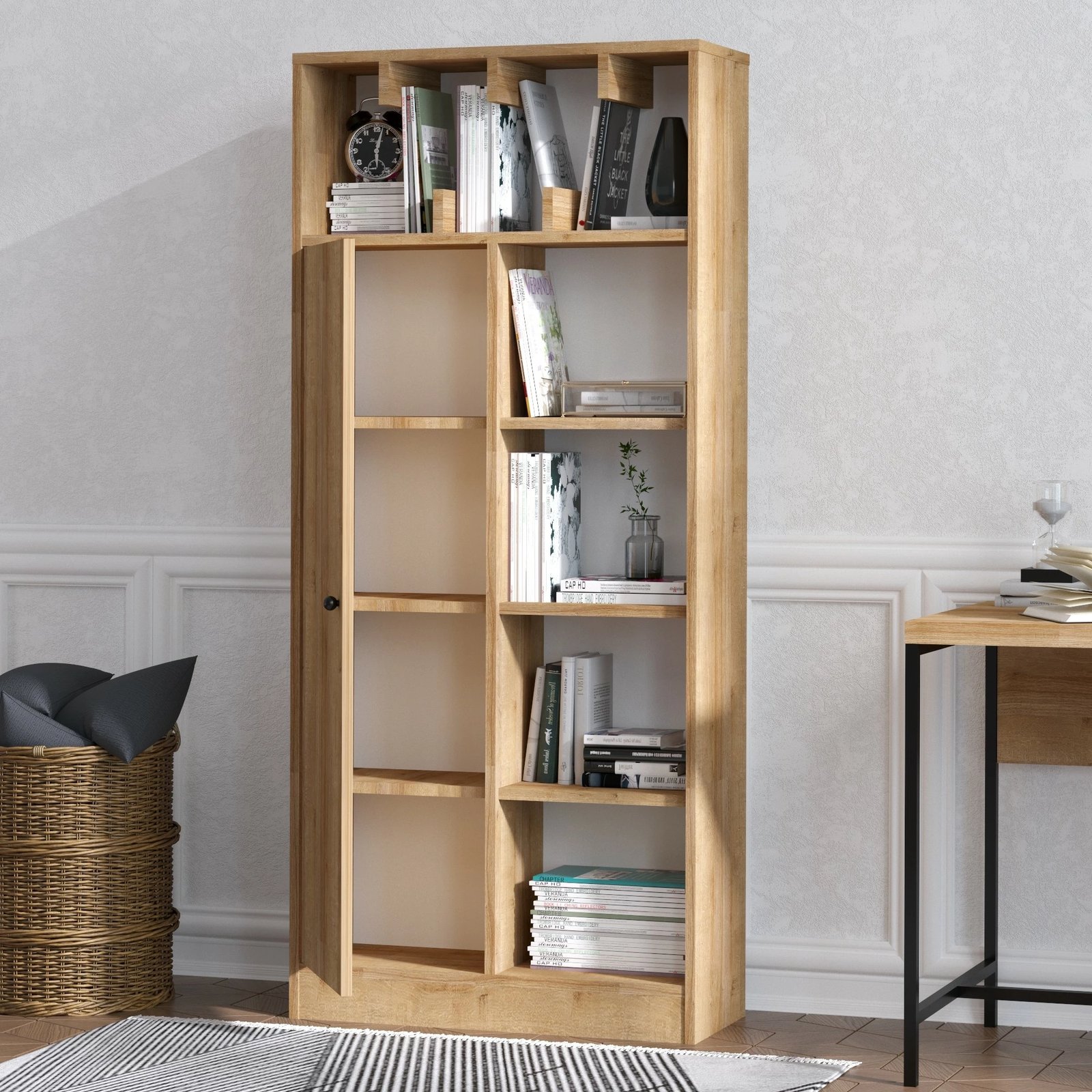 Raft librash Hanah Home, Jemma, ngjyrë lisi