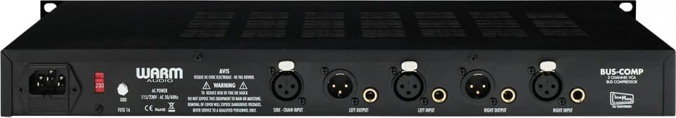 Kompresor Warm Audio BUS-COMP, 2 kanale, 1U, E zezë