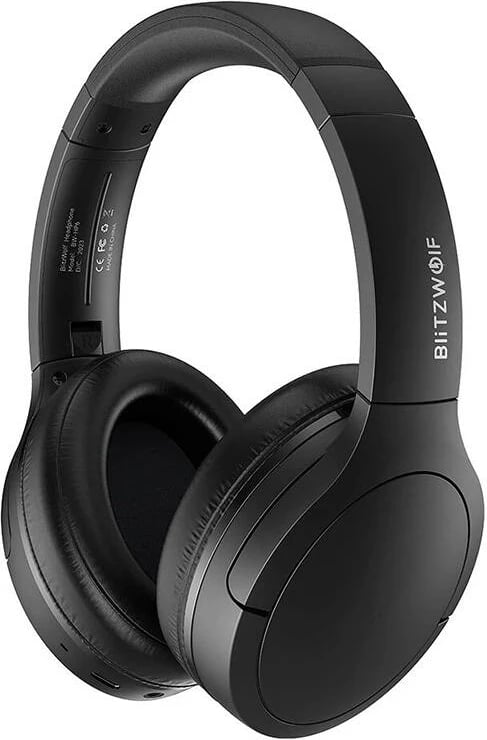 Kufje wireless BlitzWolf BW-HP6, over-ear, Bluetooth 5.2, ANC, Gaming Mode, e zezë