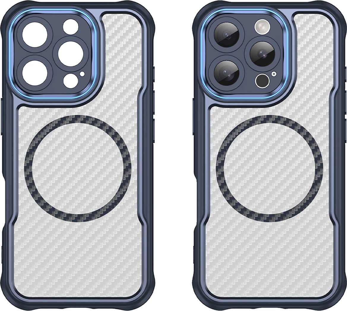 Mbështjellës Hurtel Leading Series MagSafe për iPhone 16 Pro Max, Silikon, Blu