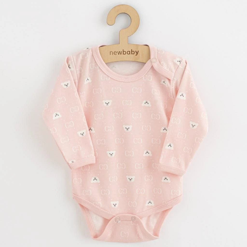 body bebe, New Baby, Classic II, me mëngë të gjata, pambuk 100%, madhësia 80 (9-12m), e bardhë