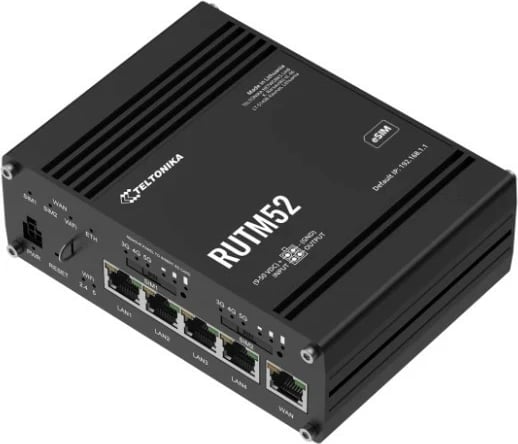 Router TELTONIKA RUTM52, Dual 5G, 2x SIM, 5x Gigabit LAN, eSIM, i zi