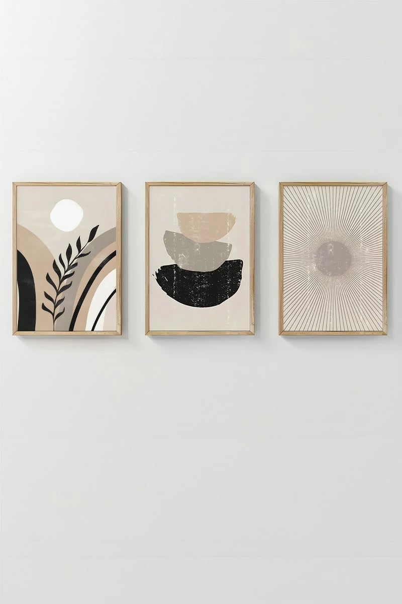 Pikturë dekorative me kornizë (3 copë), Wallity, 3Dartsohoset131