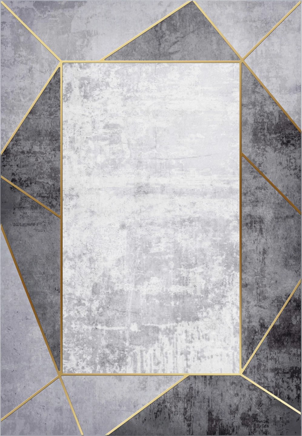 Tepih modern JOSIANE, gri-bardhë, 80x150cm, FH7676.23