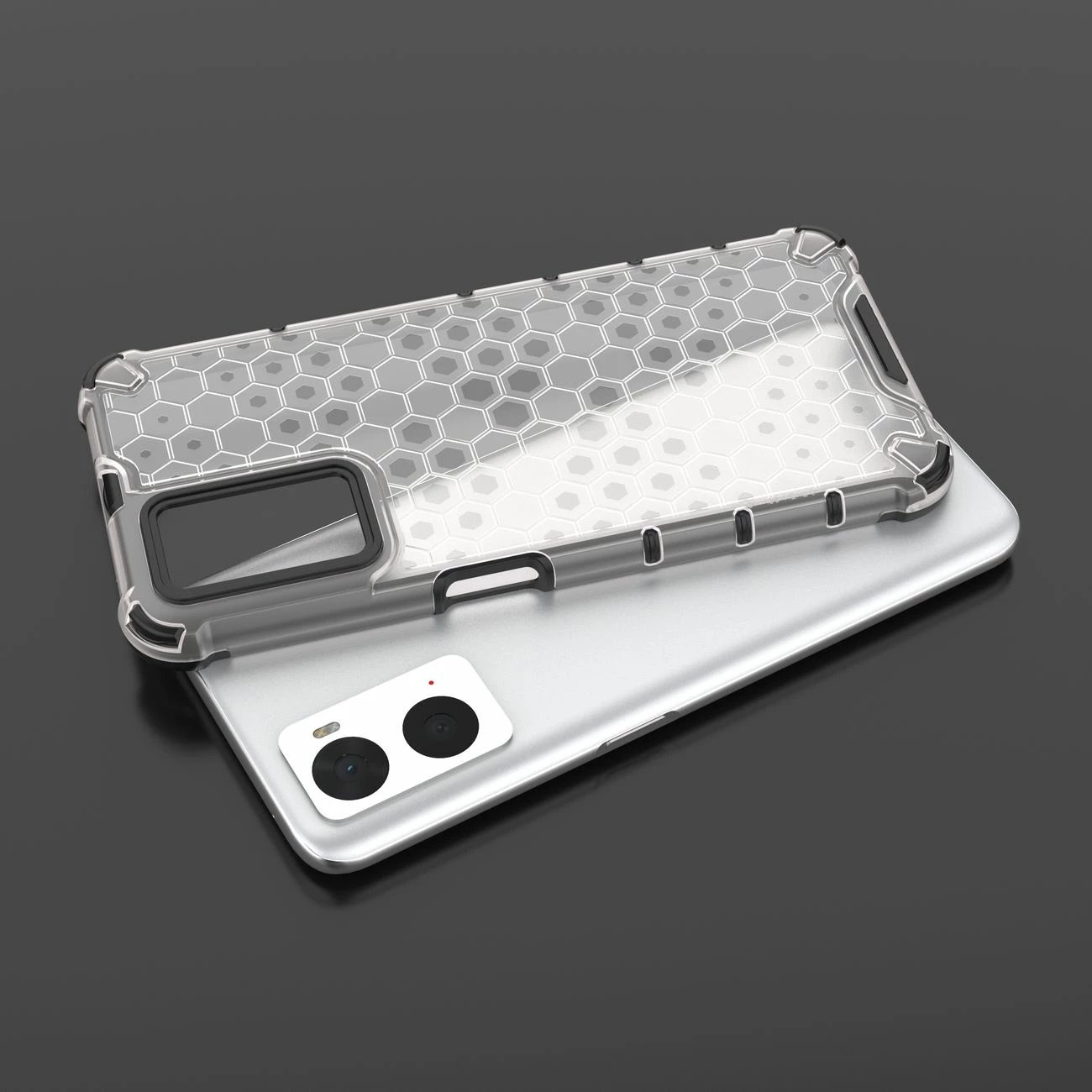 Mbështjellës Hurtel Honeycomb për Oppo A76 / Oppo A36 / Realme 9i, Transparent