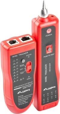 Lokalizues kabllosh multifunksional Lanberg NT-0501 me aksesorë, Kuq