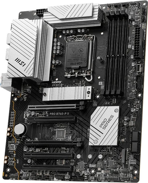 Pllakë amë MSI PRO B760-P II, ATX, LGA1700, DDR5, PCIe 4.0, 2x M.2, Gri