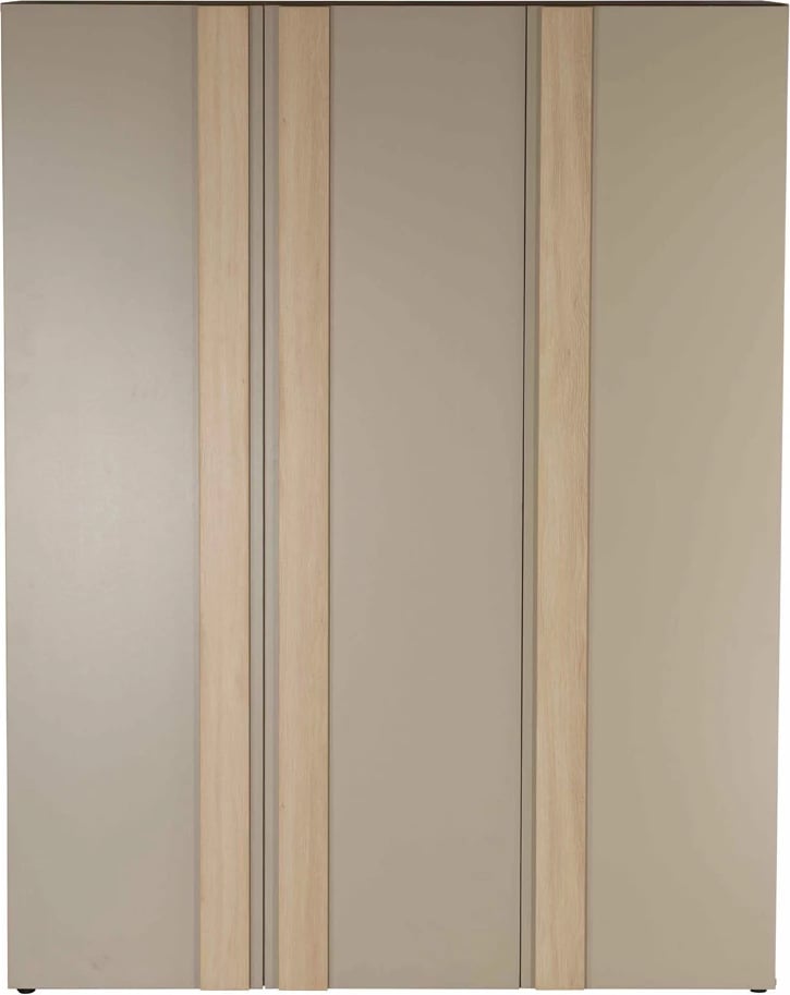 Dollap Cappuccino me 3 dyer, ngjyrë latte-sonoma, 140x52x180 cm