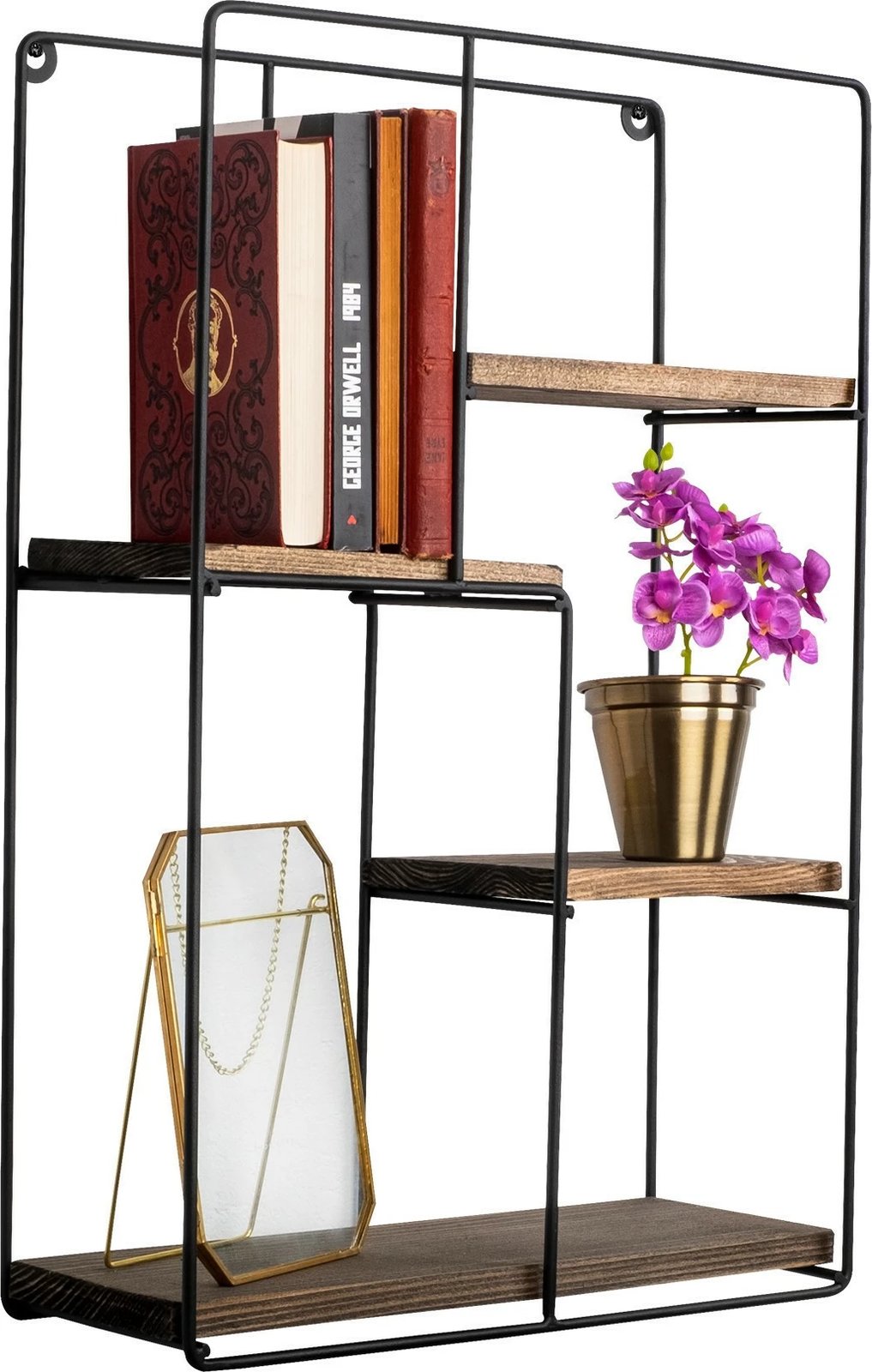 Raft muri Hanah Home, Lotus, ngjyrë e zezë dhe arre