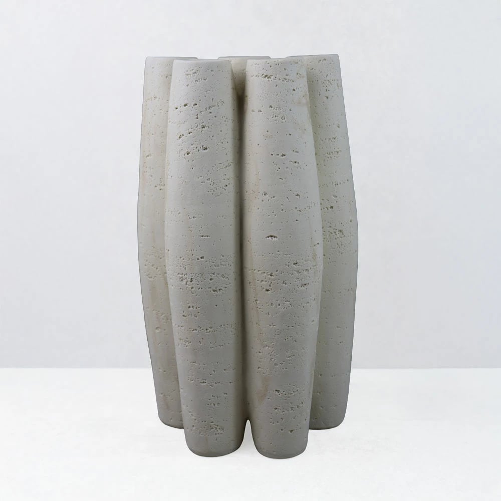 Vazo ORIN III, rezinë, bezhë, 23x15.5x38cm