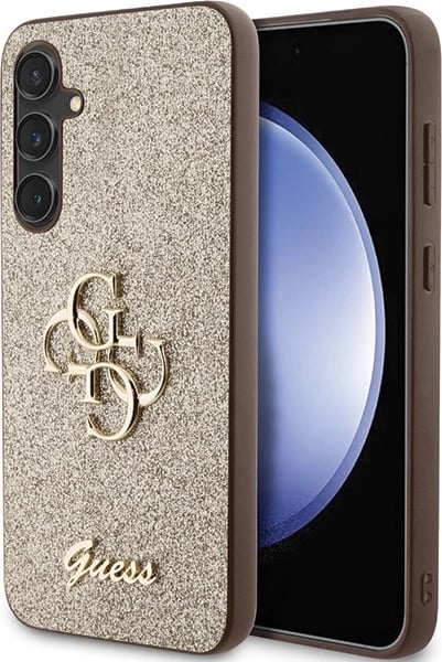 Mbështjellës Guess Glitter Script Big 4G për Samsung Galaxy S23 FE, TPU, Ari