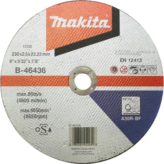 Disk prerës Makita B-46436, 23cm, për hekur, qendër e rrafshët