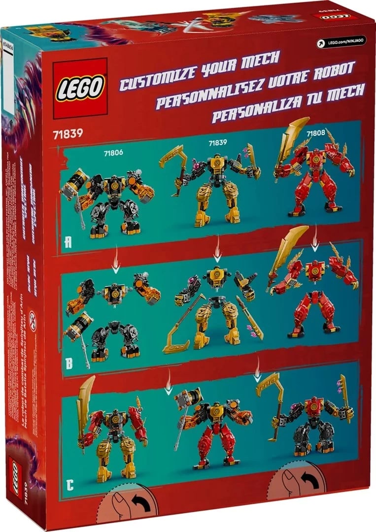 Set LEGO NINJAGO Arin's Spinjitzu Battle Mech 71839, 2 minifigura Set LEGO NINJAGO Arin's Spinjitzu Battle Mech 71839, 2 minifigura