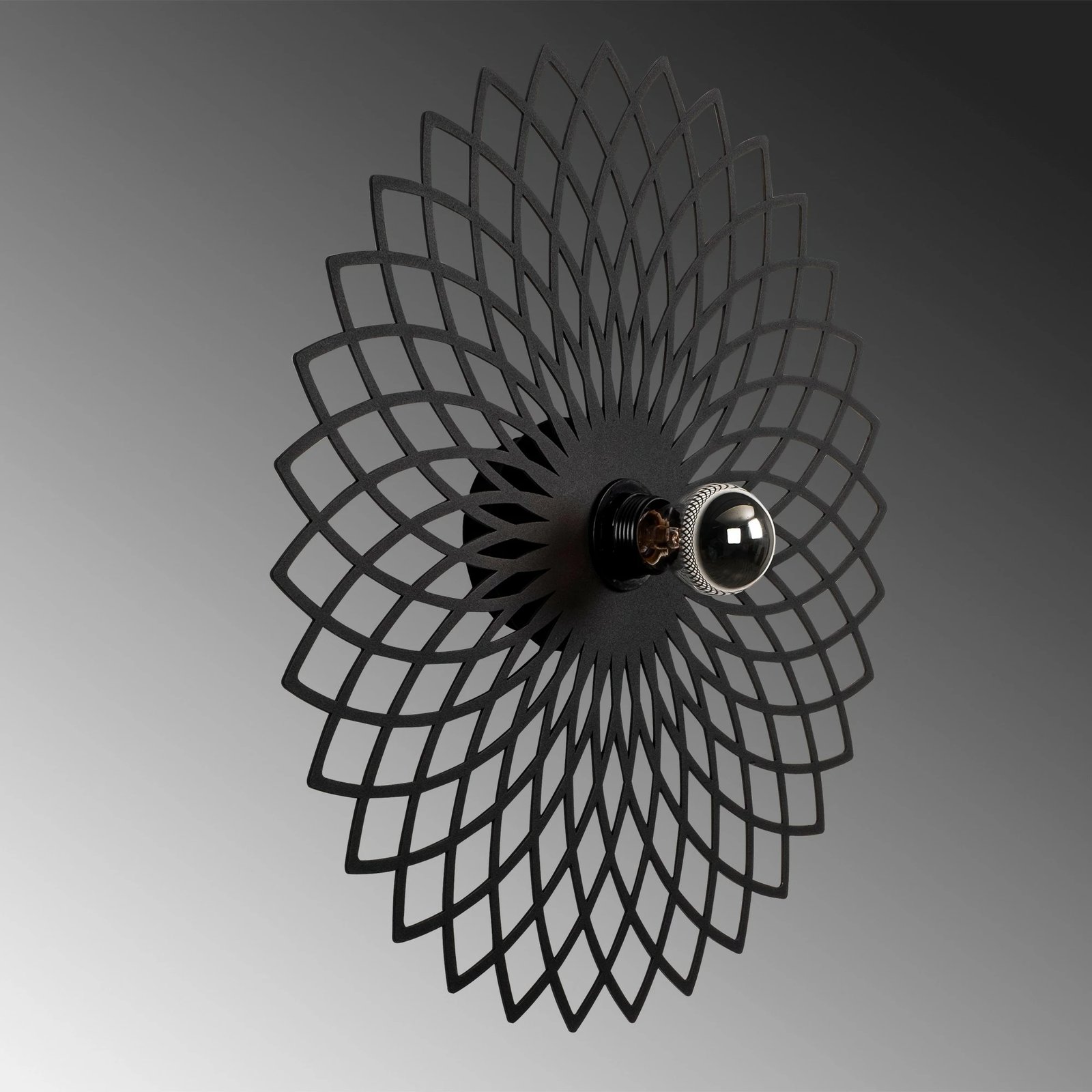 Llambë muri Opviq Fellini, e zezë, MR-987, 50x12x50cm