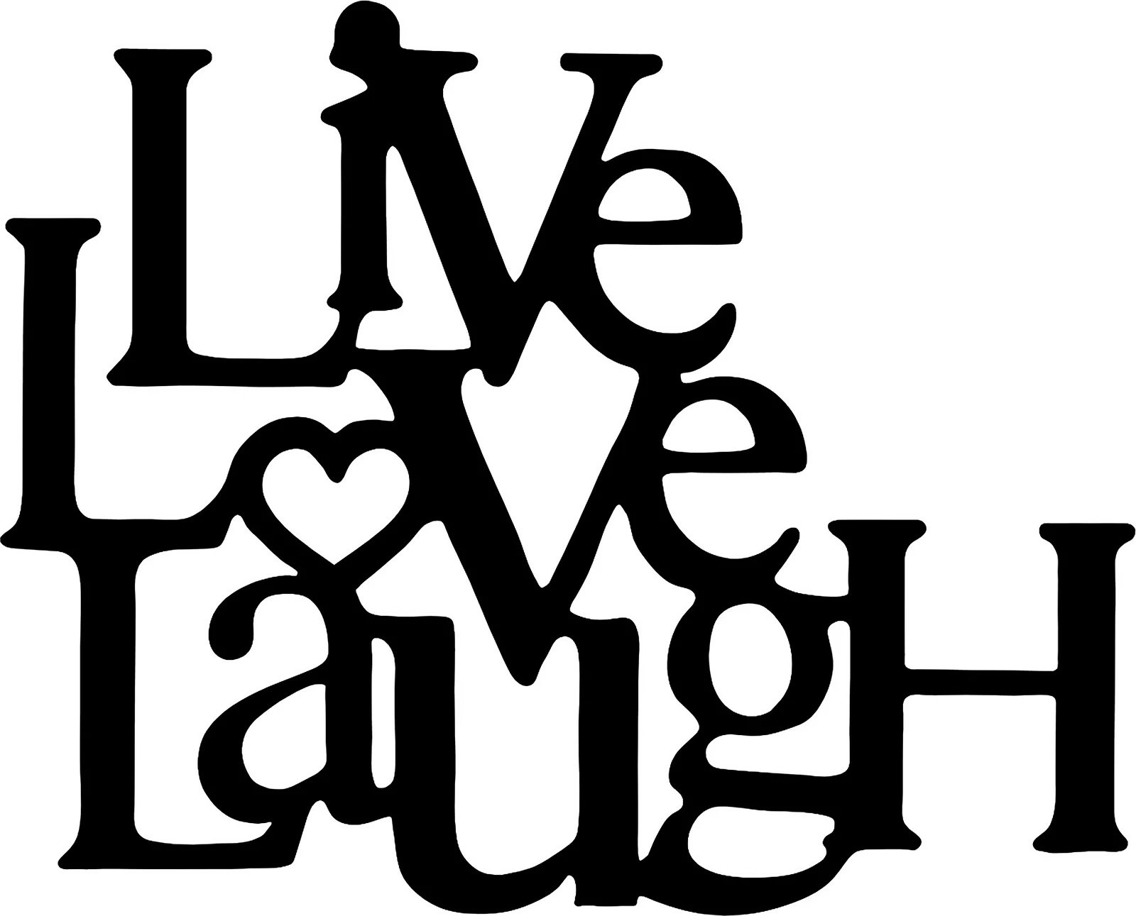 Aksesor dekorativ metalik për mur Wallity, Live-Love-Laugh, ngjyrë e zezë