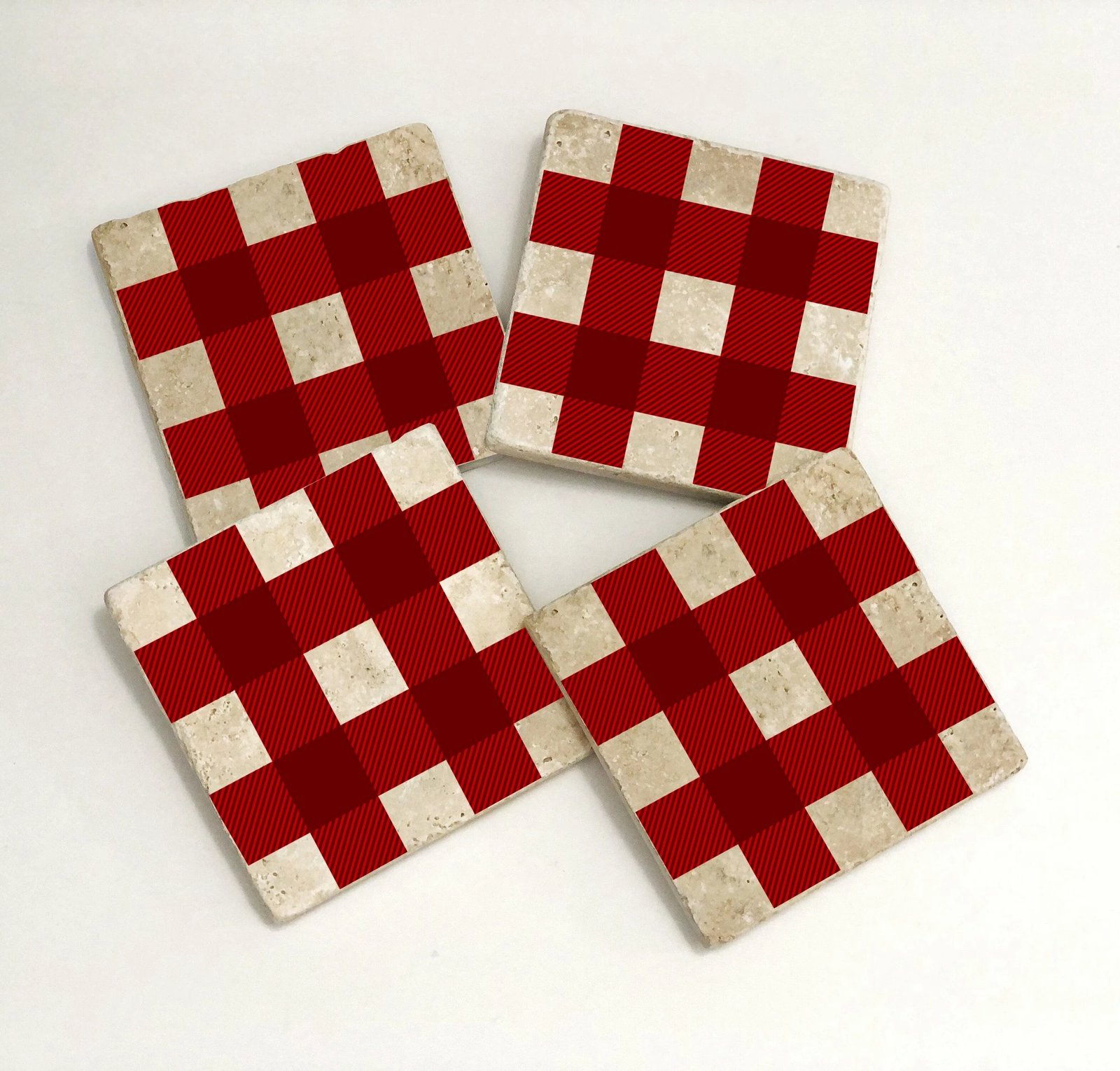 Set 4 copë nënfilxhana prej guri natyral, shumëngjyrësh, Hermia, TBA5022