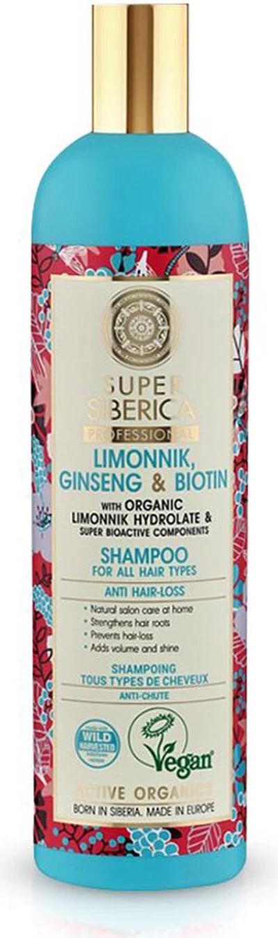Shampon Natura Siberica Schizandra Ginseng & Biotina 400ml