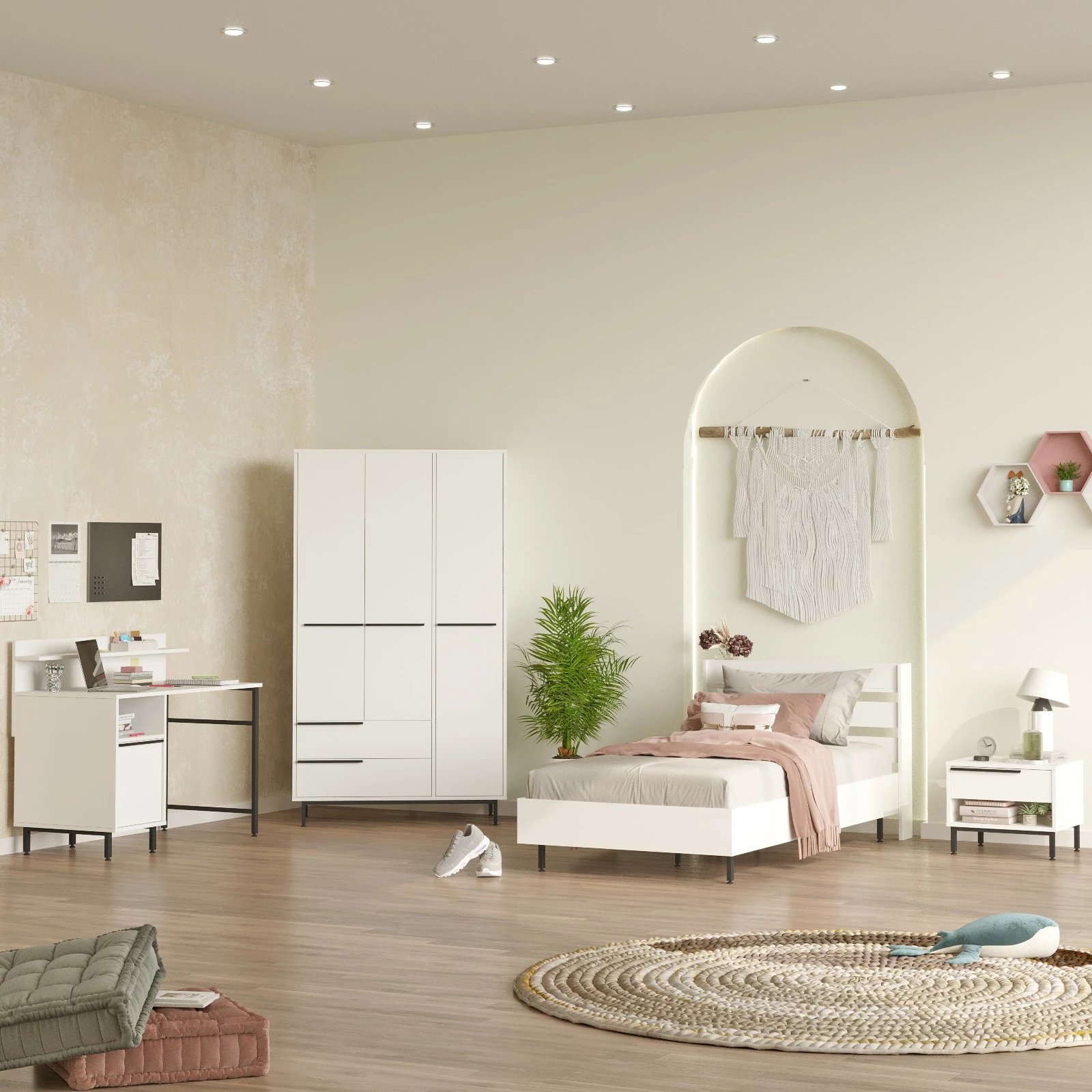 Set dhome rinore Skye Decor, ON24-W, ngjyrë e bardhë