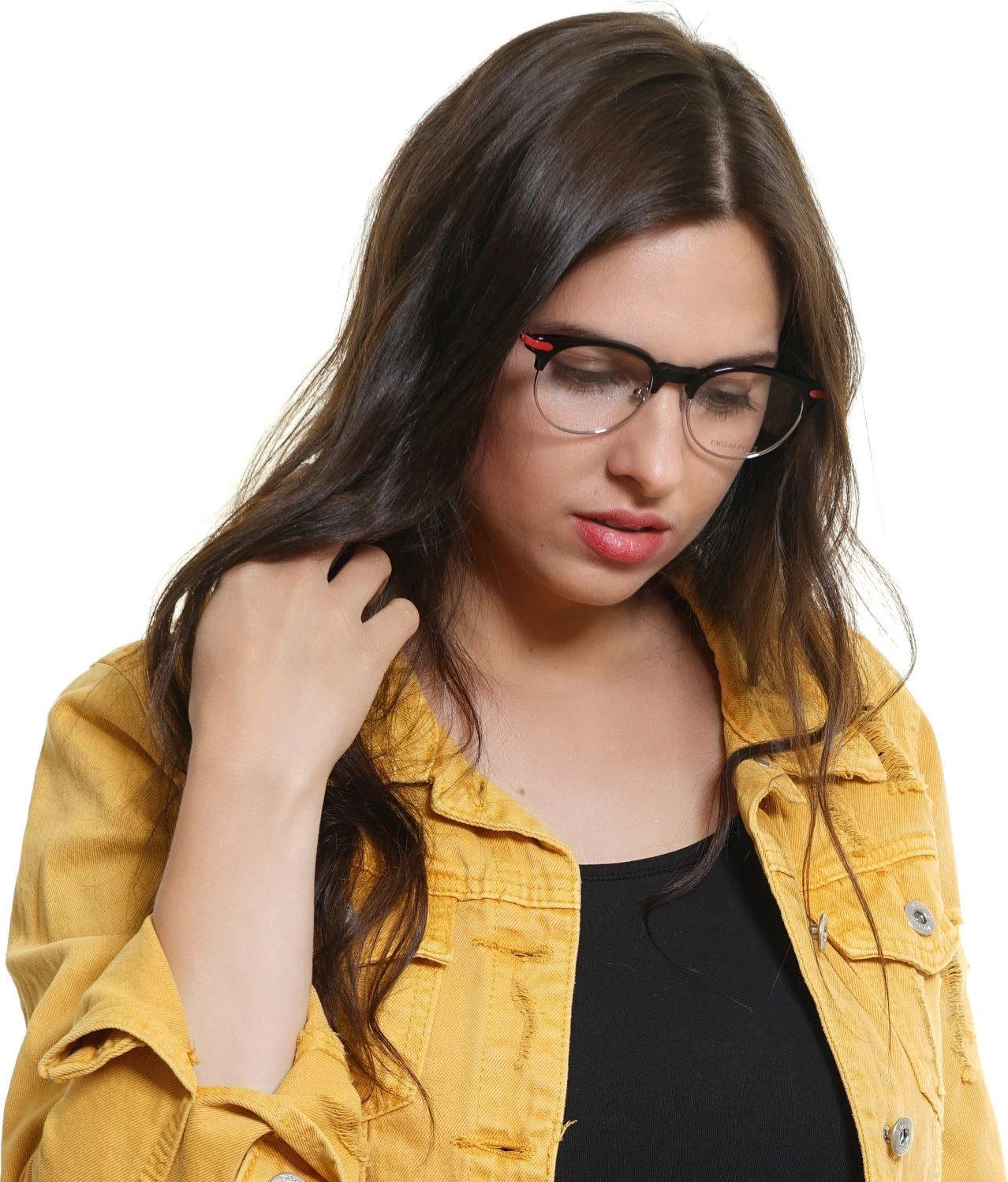 Kornizë optike për femra Emilio Pucci, e zezë