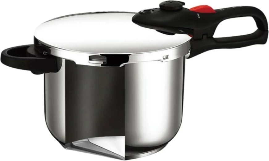 Tenxhere me presion, Feel-Maestro MR-2902, 6L, Ø22cm, 80kPa, çelik inox, e zezë/argjendtë