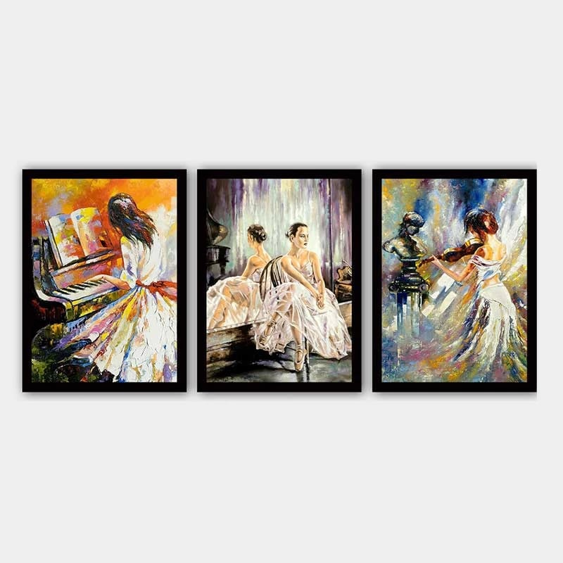 Pikturë dekorative me kornizë (3 copë), Wallity, 3SC_1176959_3545