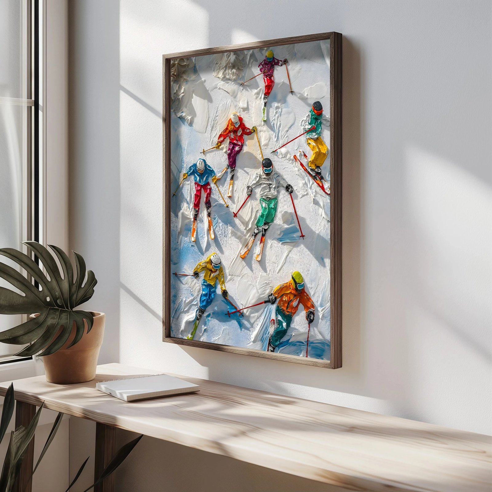 Pikturë dekorative me kornizë MDF, shumëngjyrëshe, HUM075