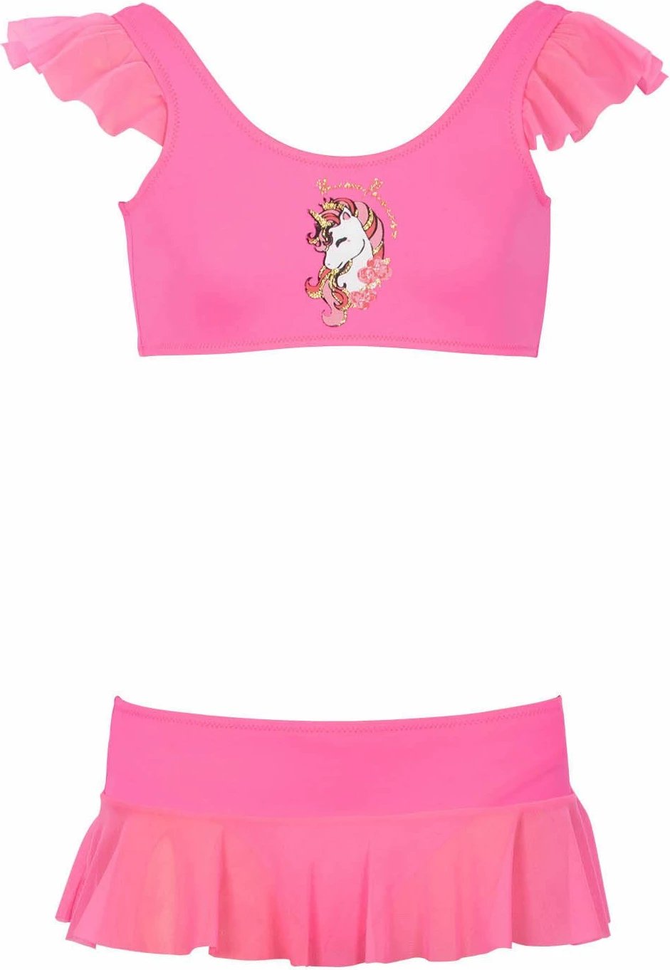 Set bikini për vajza, 2 pjesë, ngjyrë rozë, Jumeon Diva, me njëbrirësh