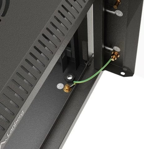 Kasë RACK LANBERG 10" 4U, e zezë, dyer xhami