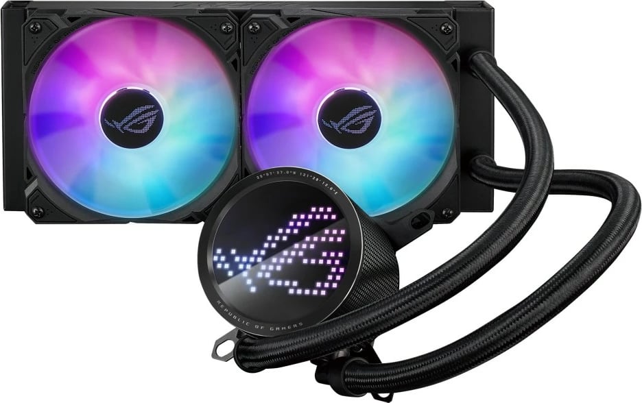 Ftohës me lëng ASUS ROG Ryuo III 240 ARGB, 240mm, 2x12cm, LED, i zi