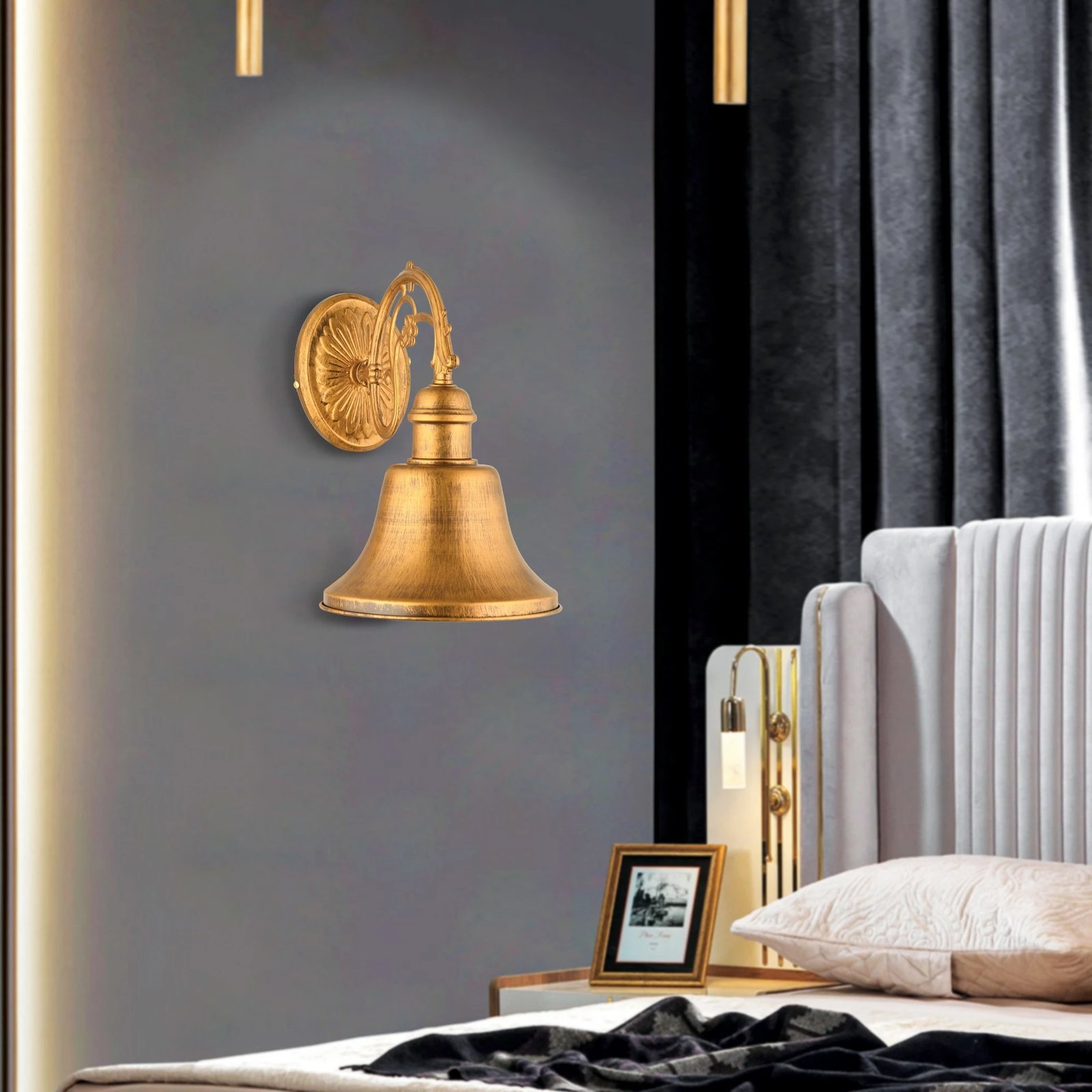 Llambë muri Opviq, ngjyrë ari vintage, AP-40 Llambë muri Opviq, ngjyrë ari vintage, AP-40