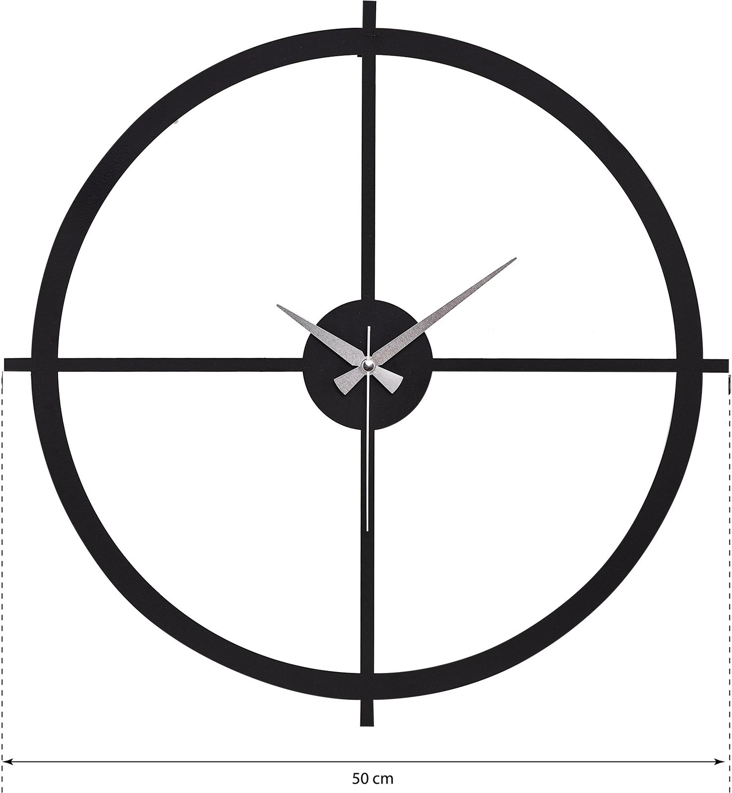 Orë muri dekorative metalike Wallity, Nuvola, e zezë