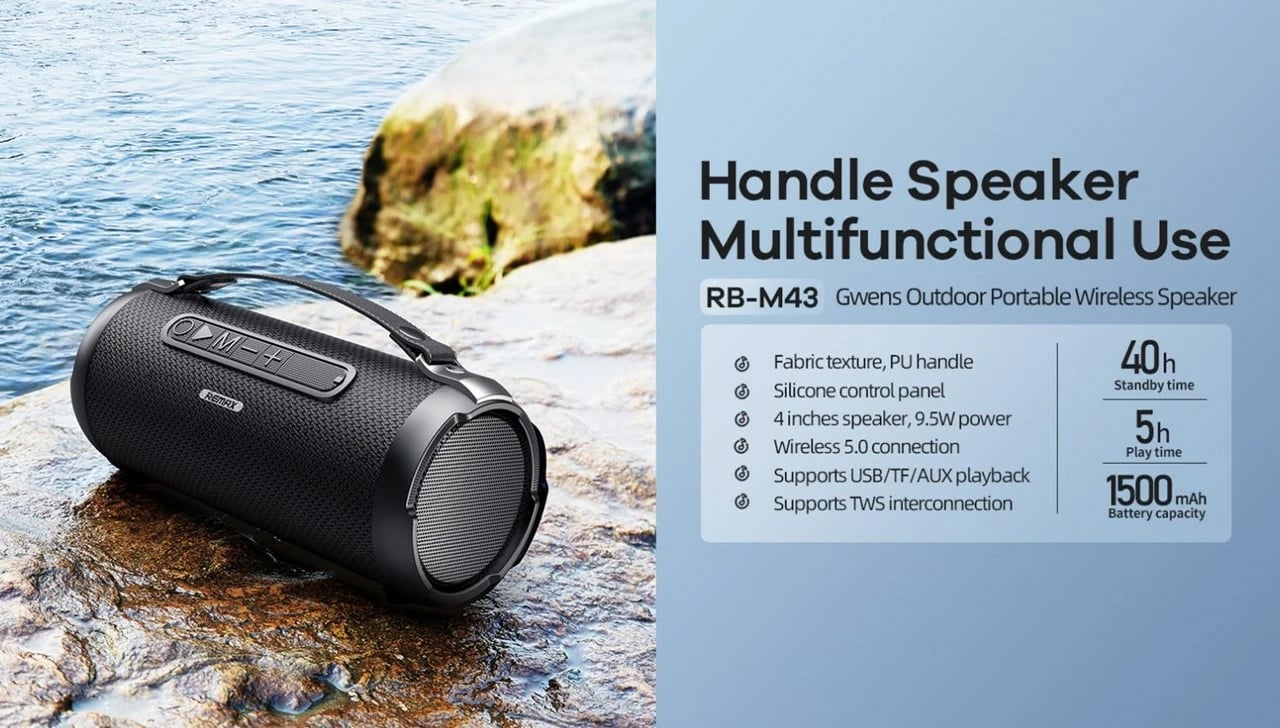 Altoparlant Remax me bluetooth, RB-M43, e zezë