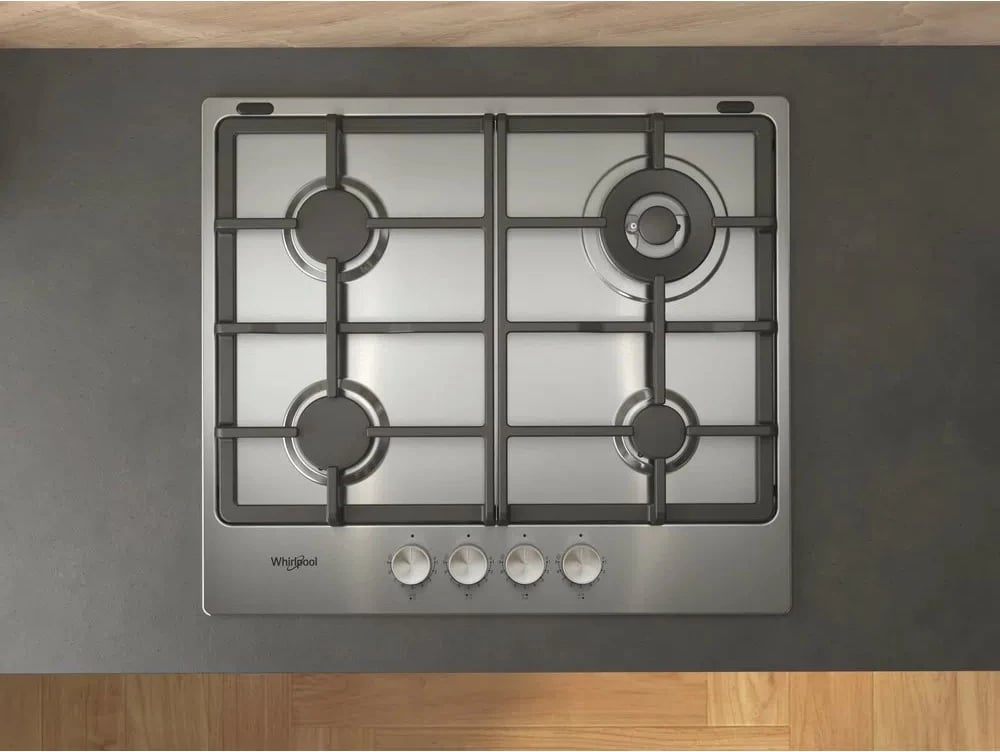 Sobë gazi Whirlpool TGML661IXR, 4 djegësa, inox
