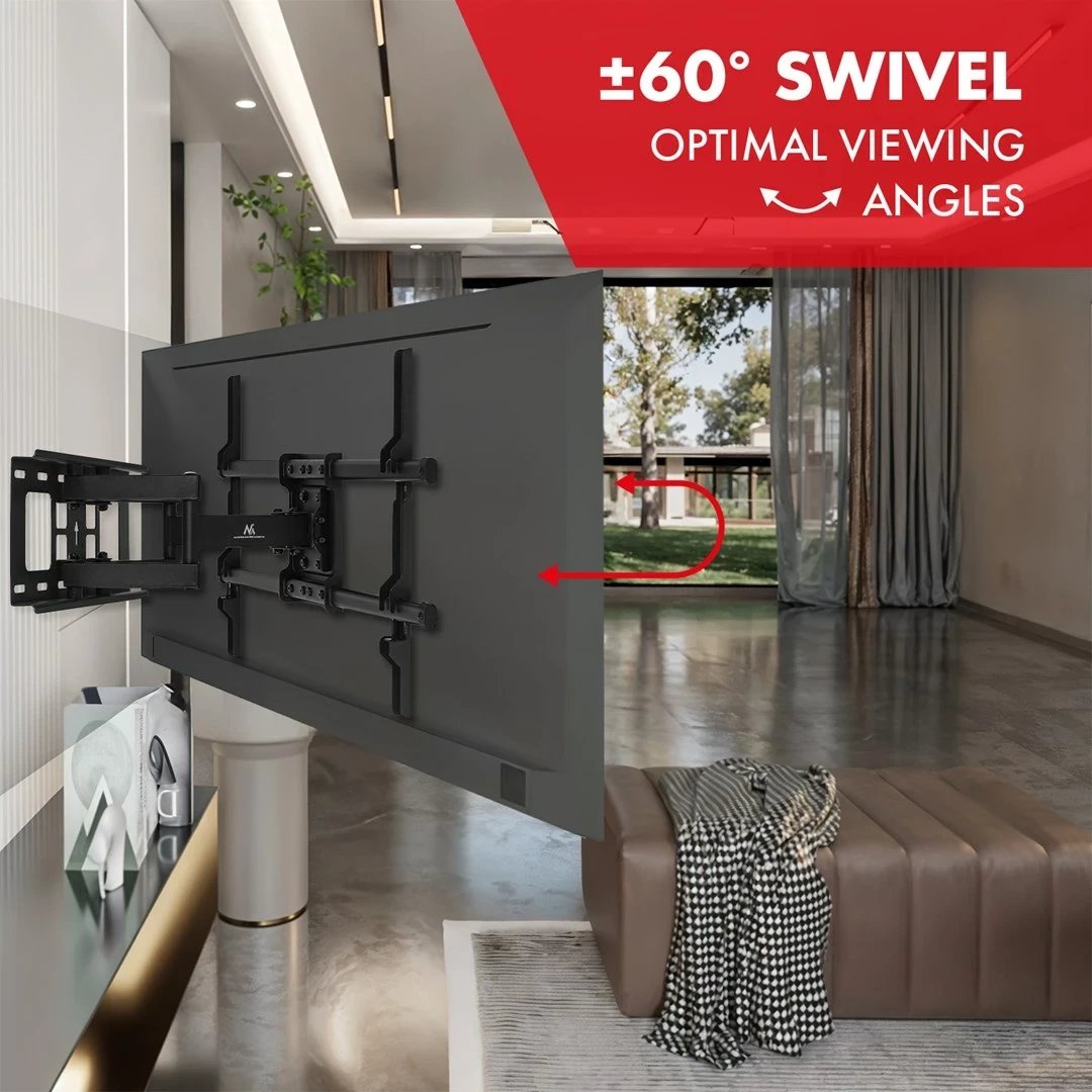 Mbajtëse TV Maclean MC-789, për 32-85", VESA 600x400, 60kg, e zezë