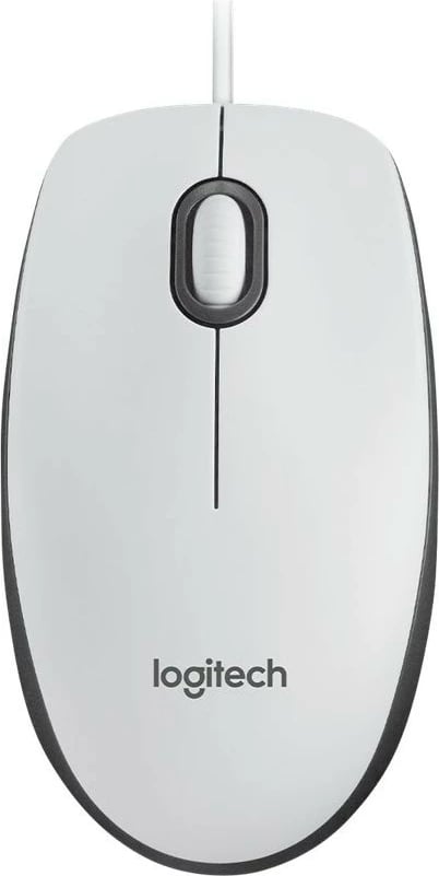 Maus Logitech M100 - USB, i bardhë