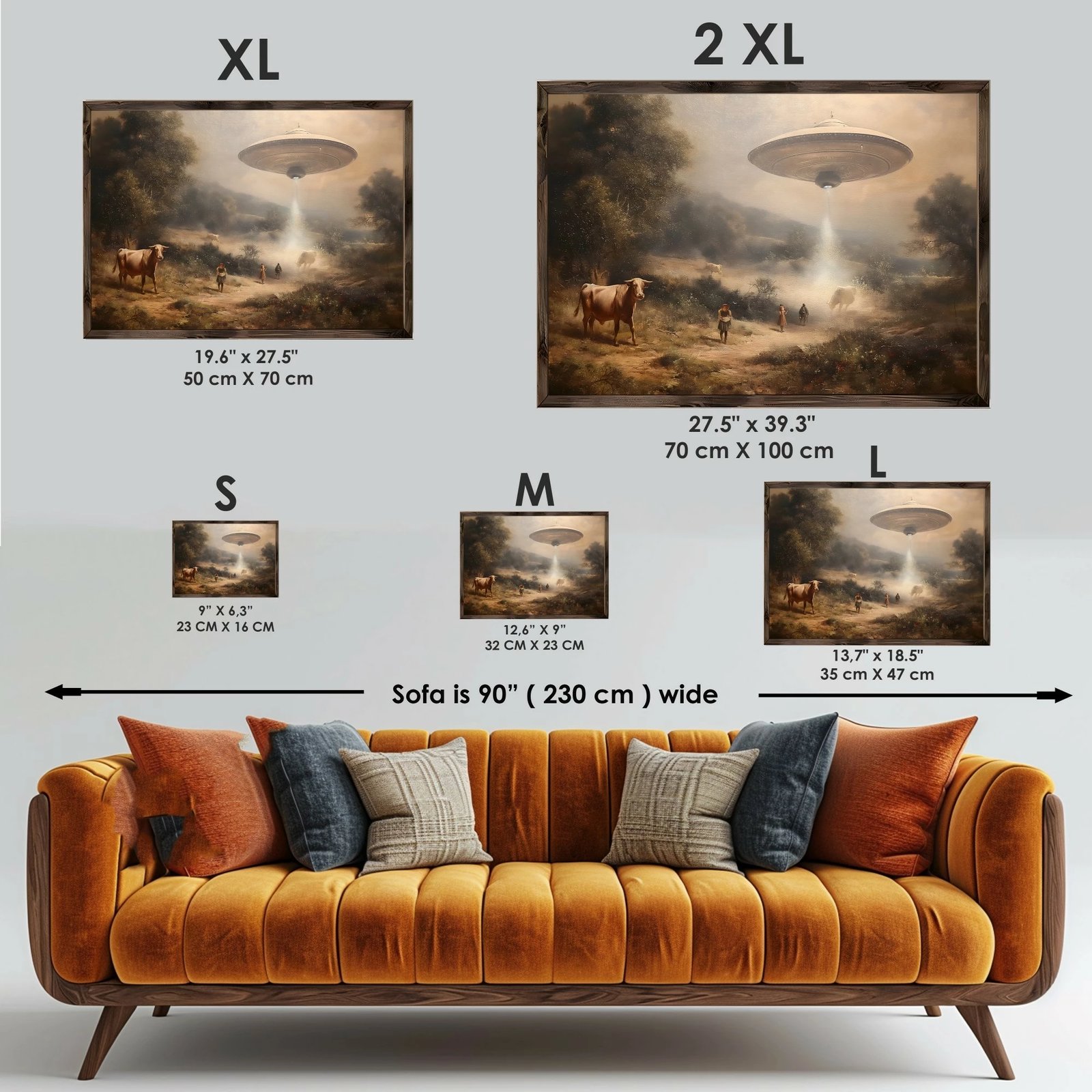 Pikturë dekorative me kornizë MDF, shumëngjyrëshe, Wallity GE195-L