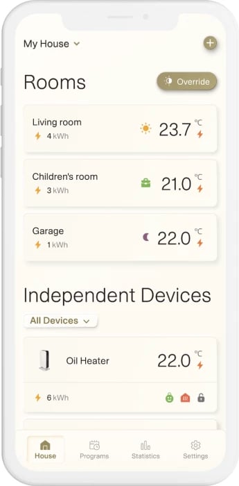 Radiator panel konvektor smart WiFi MILL Invisible PA1300WIFI4 1300W, çelik, i bardhë