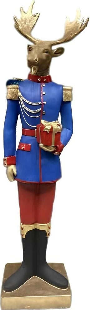 Objekt dekorativ Evila Originals, CY0714, ngjyrë kaltër dhe e kuqe, 32x32x135cm