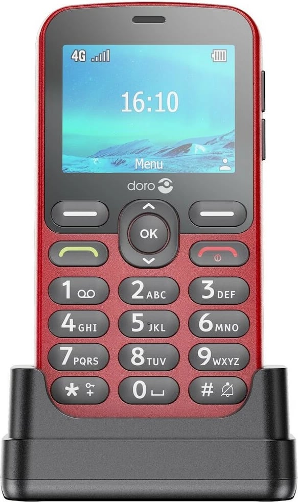 Celular Doro 1880, Single SIM, 2.4", i kuq