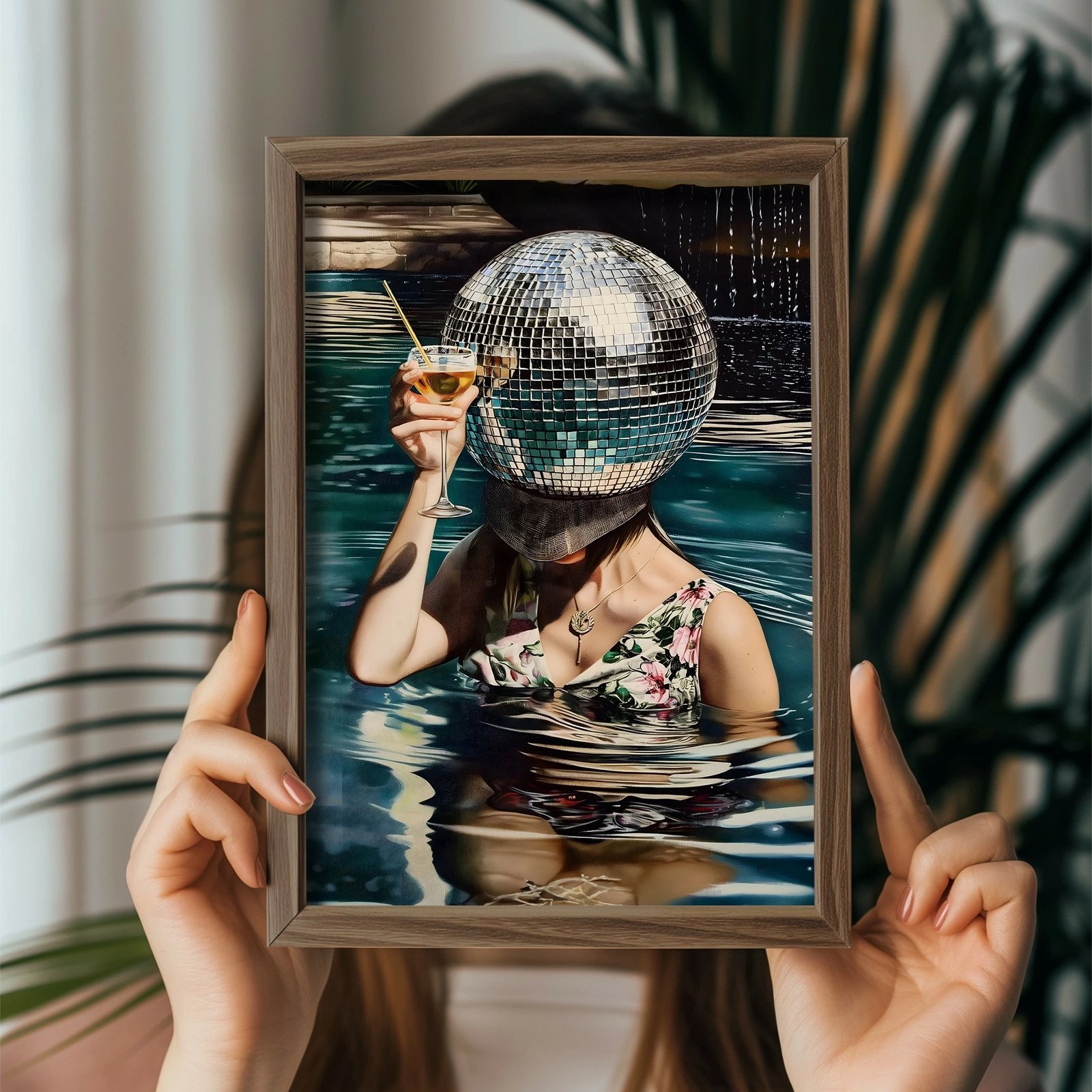 Pikturë dekorative me kornizë MDF, shumëngjyrëshe, Wallity, GE105-L