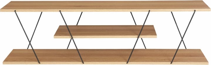 Komodë TV Tars, ngjyrë sonoma-e zezë, 120x30x33cm