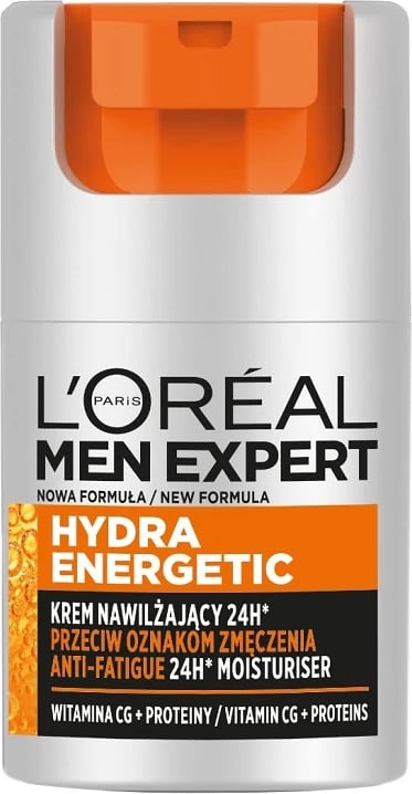 Krem hidratues për fytyrë L'Oreal Paris Men Expert Hydra Energetic për meshkuj, 50ml