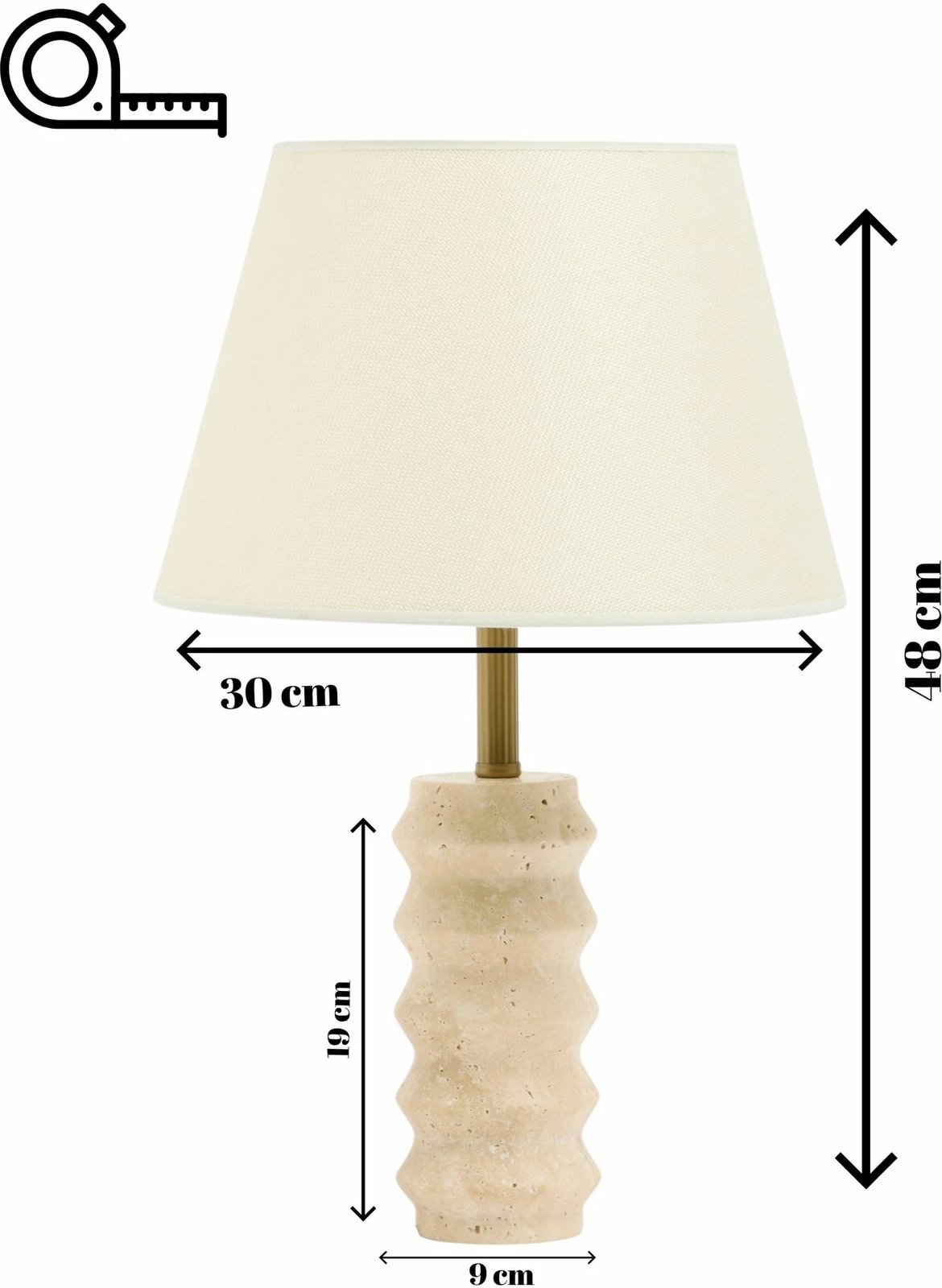 Llambë tavoline Opviq, Meya, krem