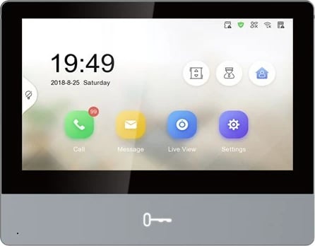 Sistem video interkom Hikvision DS-KH8350-TE1, 7", me prekje, Gri Sistem video interkom Hikvision DS-KH8350-TE1, 7", me prekje, Gri