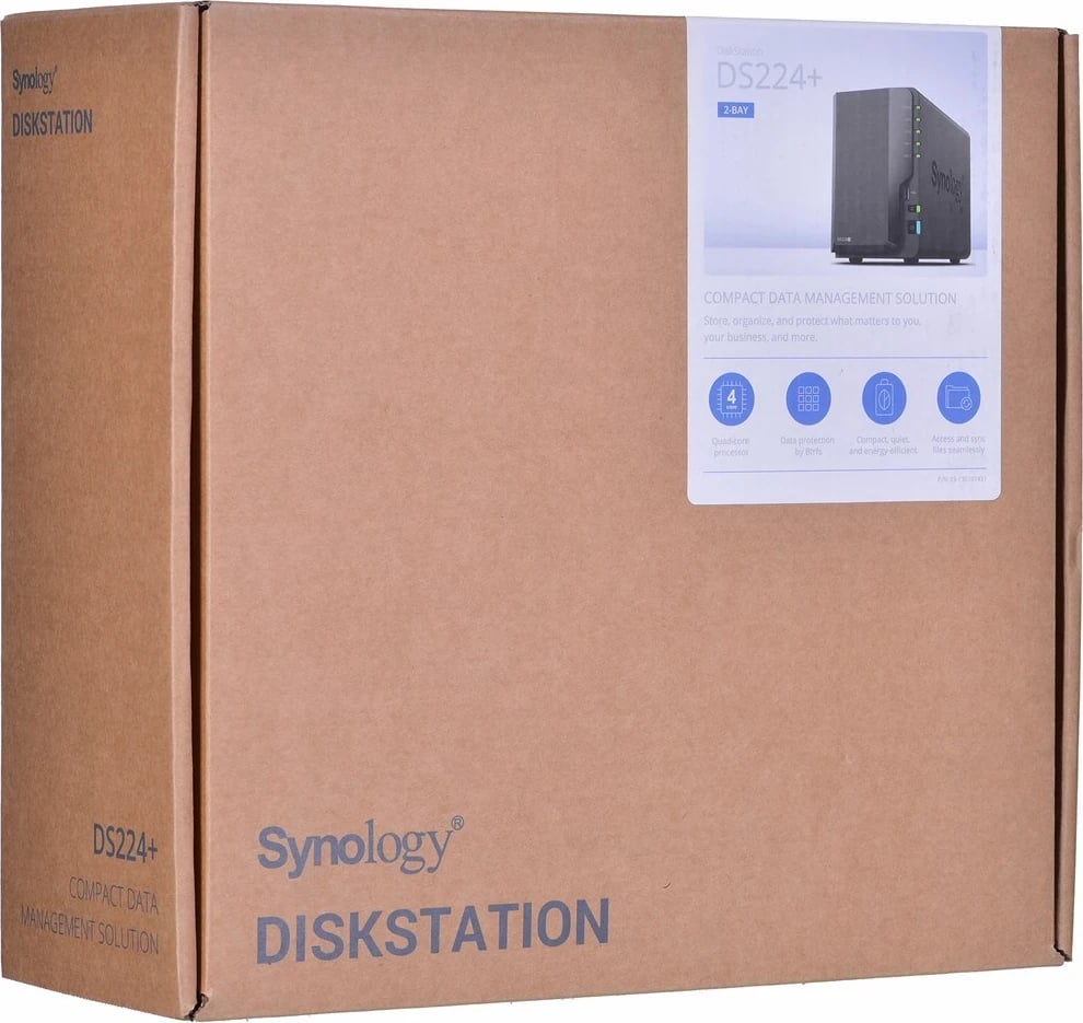 Server për Ruajtje Synology DiskStation DS224+, Desktop Ethernet LAN Server për Ruajtje Synology DiskStation DS224+, Desktop Ethernet LAN