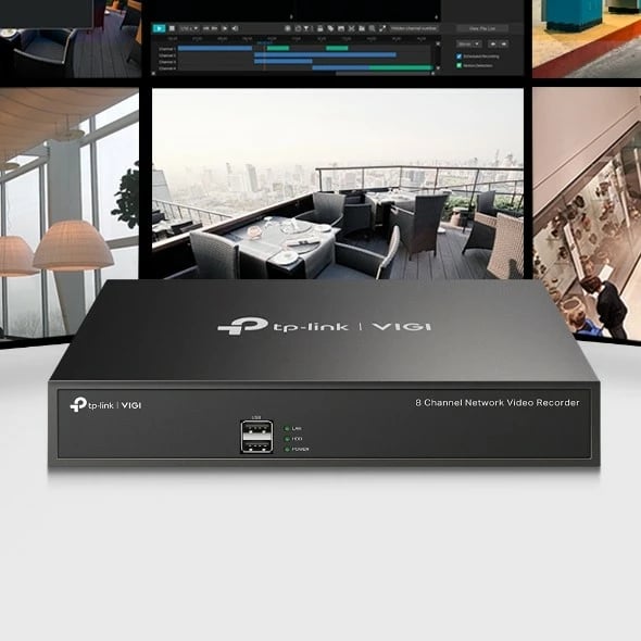 Regjistrues rrjeti video TP-LINK VIGI NVR1008H, 8 kanale, WiFi, SATA, i zi